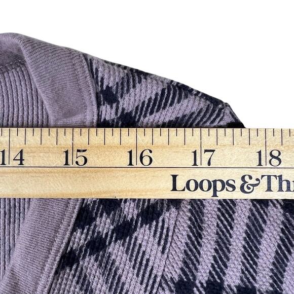 Y2K PINK Victoria’s Secret Plaid Thermal Top 2XL | Mauve Black Lounge Crest NWT - Picture 9 of 13